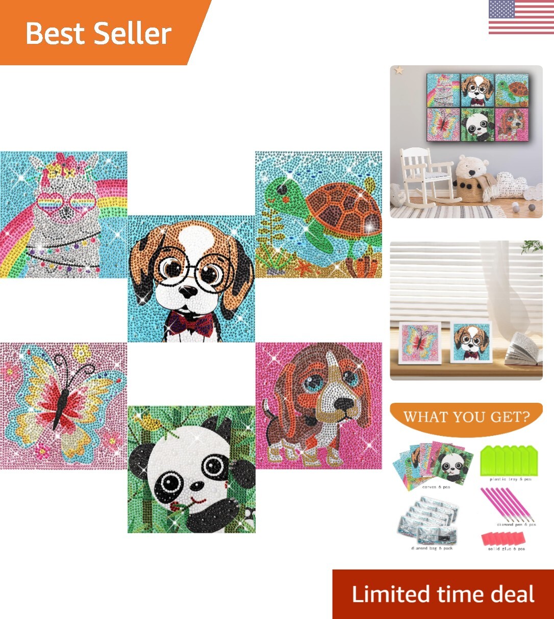 Family Bonding 5D Diamond Painting Kits - DIY Craft Set for Kids Ages 6-12