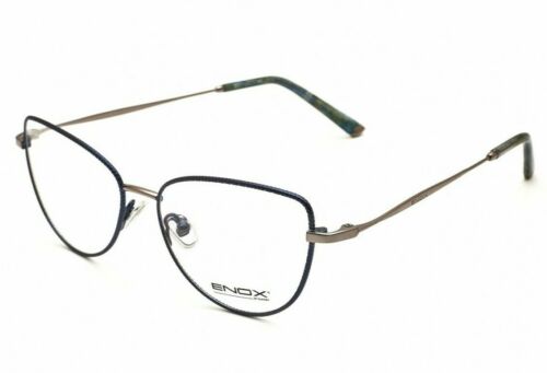 Montatura per occhiali da vista donna cat eye montature metallo blu lenti neutre - Photo 1/6