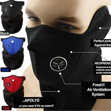 Winter Ski Motorcycle Thermal Half Face Mask Fleece Balaclava Neoprene Neck Mask