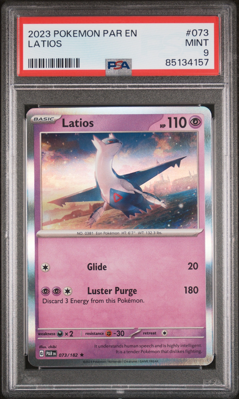 2023 Pokemon Paradox Rift PAR EN #073 Latios - PSA 9 | eBay