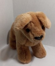 Vintage 1988 Heartline Yellow Labrador Puppy Dog Plush 13"