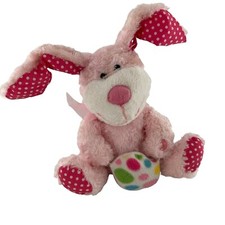 Pink Plush Bunny Polka Dot Colorful Egg Goffa International Easter Animated a