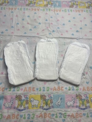 White Dry Time Pull-Ups Diapers - 3 Pack Discreet Fast Ship - *Free Surprise*