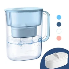 Waterdrop Water Filter Pitcher with 1 Filter, 200-Gallon Long-Life, 10-Cup Large
