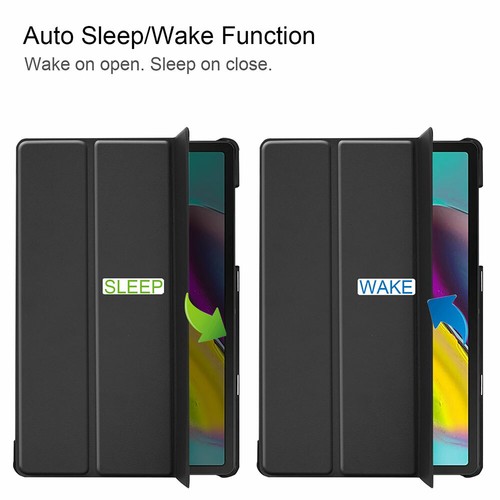 "Funda inteligente delgada de cuero con soporte plegable folio para Samsung Galaxy Tab S5e 10,5""" - Imagen 9 de 18