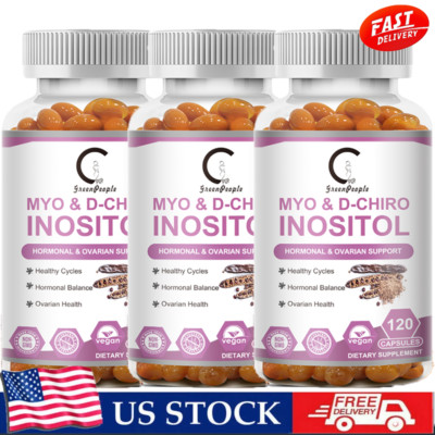 3*120pcs Myo-Inositol & D-Chiro Inositol Capsules Hormonal Balance Support