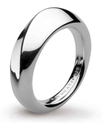 Set Heide Fase Kreis Ring Sterlingsilber signiert Größe 7 Neu mit Etikett Geschenkbox 9 g