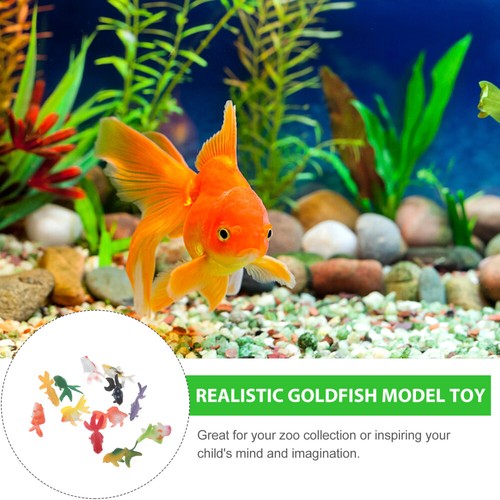 12 Pcs Toy Kit Colorful Fish Set. Bath Tank Toys for Goldfish Child