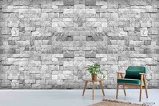 3D Gray Stone Texture Wallpaper Wall Mural Removable Self-adhesive 160