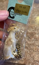 NEW Conversation concepts Tiny Ones Dog Figurine Fan Pulls Whippet Tan And White