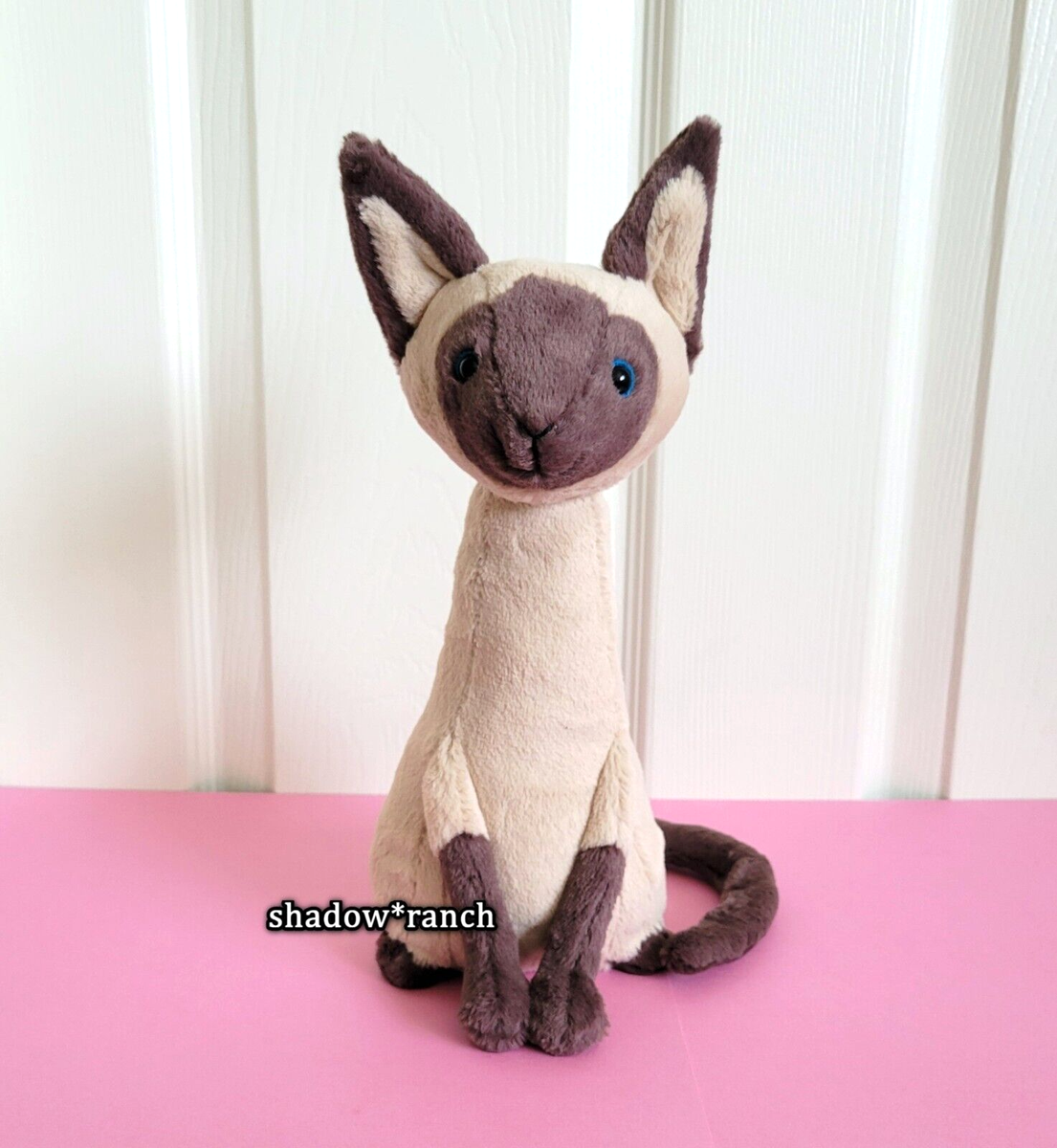 Retired Jellycat Iris Siamese Cat Plush Toy Authentic With Dust