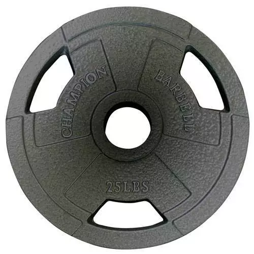 Champion barbell olympic online rubber coated grip plate