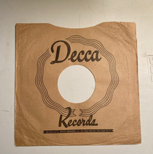 78 RPM Decca Record Sleeve Company Logo 10"  Lot 3