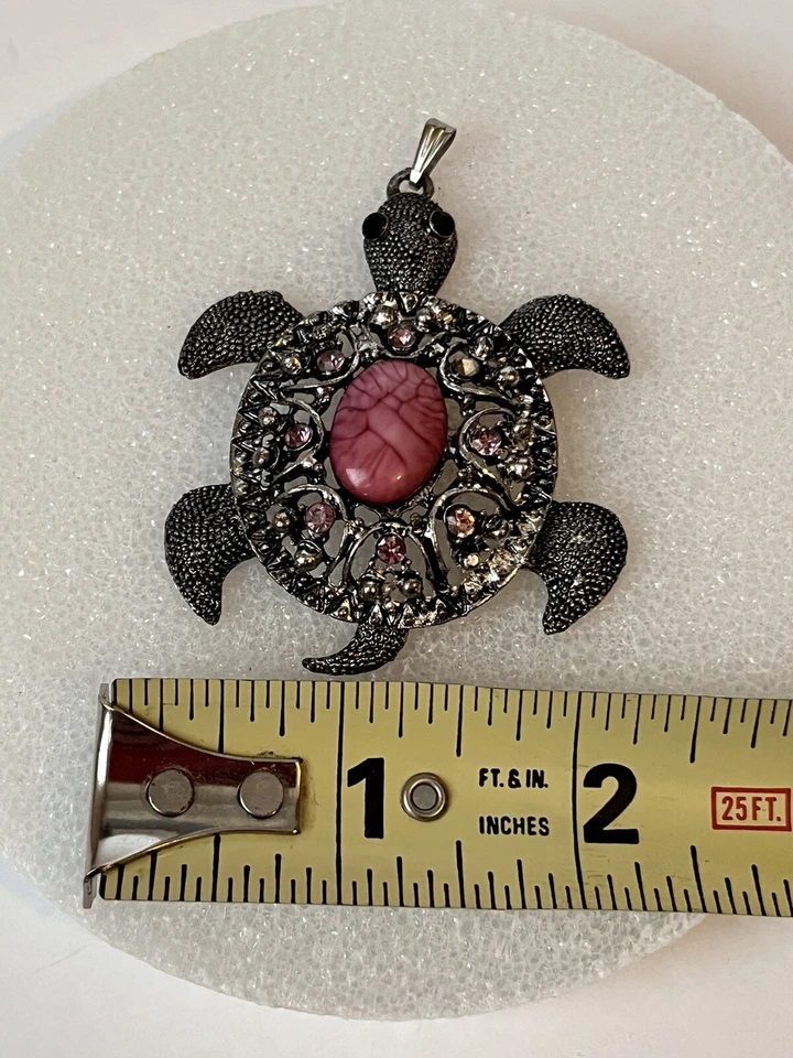 Broche Chaqueta Tortuga Tortuga Joya De Colección Prendedor Ornamentado Foto 2 de 4