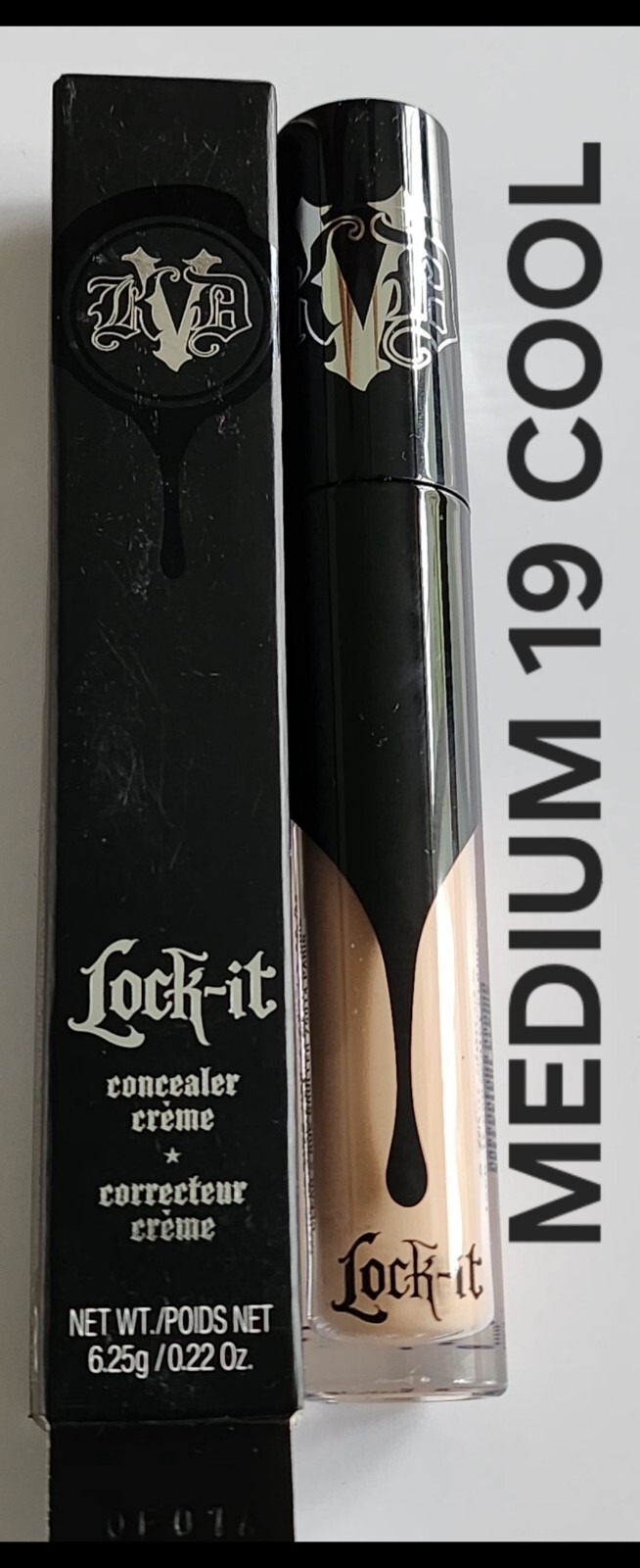 Kat Von D KVD Lock-it concealer creme MEDIUM 19 COOL 6.25ml GENUINE