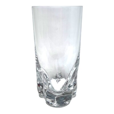 Orrefors Crystal Flat Tumbler Excess Clear Glass 10oz Indented Base 5 1/2