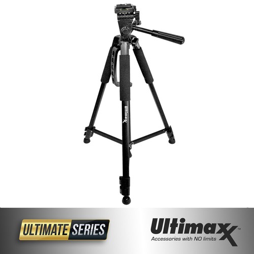 60" Inch Full Size Heavy Duty Universal Camera Video Tripod (Black) - Picture 1 of 2