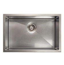 Stainless Steel Undermount Kitchen Sink 27"Single Bowl Sink w Basin Rack SRS27