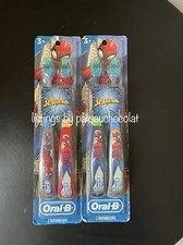 4ct Oral-B Kids Manual Toothbrush featuring Spiderman Marvel EXTRA SOFT Ages 3