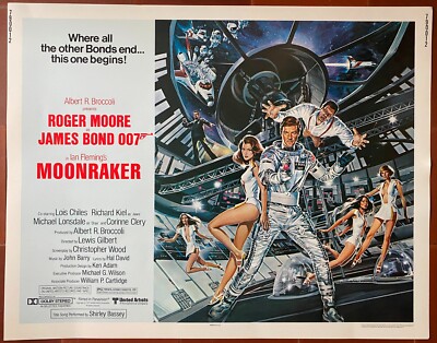 Amerikanisches Plakat MOONRAKER Roger Moore JAMES BOND 007 56x71cm 1979