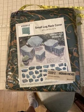 Improvements Small Log Rack Cover 48x24x42 Green Floral NEW 355912 4FT