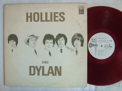 PROMO WHIET LABEL & RED VINYL / THE HOLLIES SING DYLAN