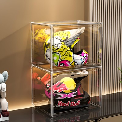Clear Stackable Plastic Storage Bins with Lid, Dustproof Display Cases, Extra...
