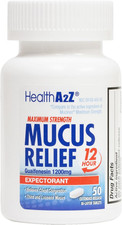 Mucus Relief Guaifenesin 1200 Mg 50 Tablets 12 Hour Expectorant Reli