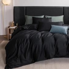 King Duvet Cover Set - 100 Extra Long Staple Cotton Cooling Bedding 600 Threa