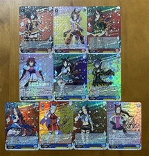 9×Pretty Derby Doujin Card Uma Musume 13 of 14 Goddess Waifu Custom Textured DIY