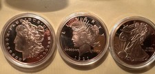 (4)Total ,1 oz Copper ,Morgan Dollar, Peace Dollar,walking Liberty,We The People