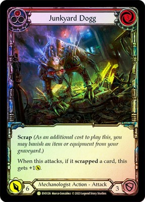 FAB Junkyard Dogg (Red) - Rainbow Foil Near Mint Bright Lights Flesh and Blood