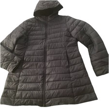 Swiss Tech Black Quilted Puffer Jacket Coat L 12-14 Super Light Packs Easy