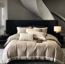 Luxurious 100 Extra Long Staple Cotton Duvet Cover 4-piece Set