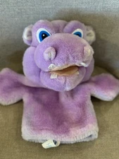 Alphapotamus Plush Hand Puppet Scott Foresman Toy Purple Hipp Hippopotamus Faded