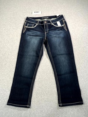 Maurices Jeans Womens 14 Blue Denim Cotton Dark Wash Straight Leg Streetwear