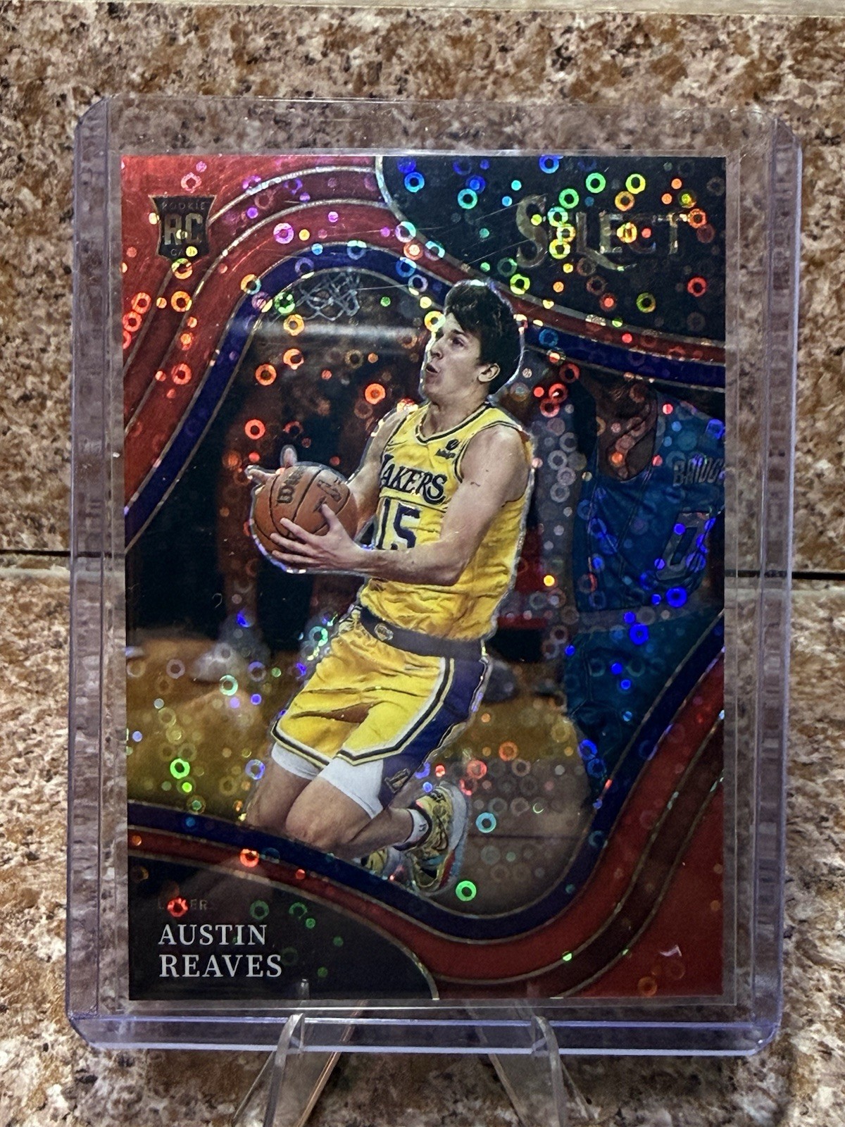 2021-22 Panini Select - Courtside Austin Reaves ROOKIE  Red Disco Prizm /49