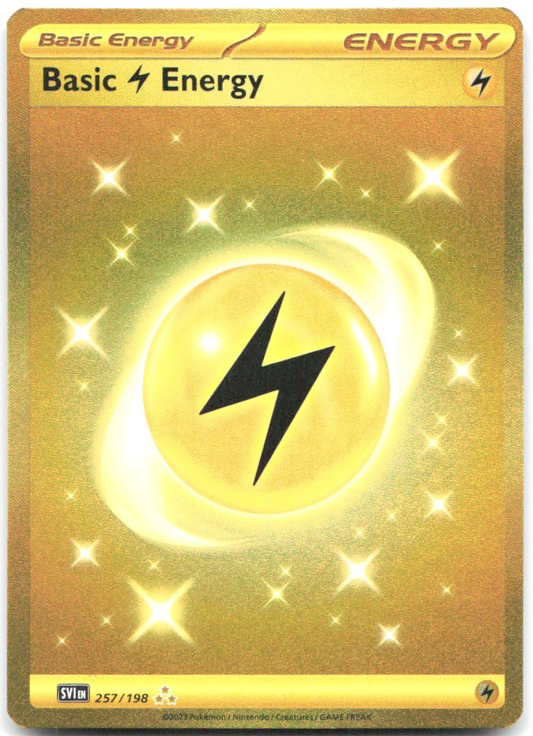 Basic Lightning Energy 257/198 SVI NM Holo Hyper Rare Pokemon