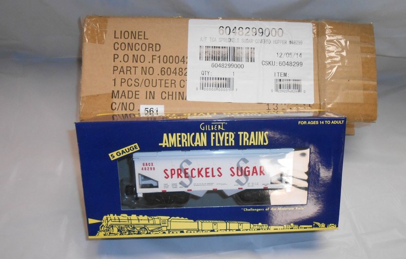 American Flyer 48299 Spreckels Sugar Covered Hopper Car