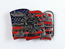 Siskiyou Pewter Belt Buckle Operation Desert Storm Military P-92 Enameled 1991