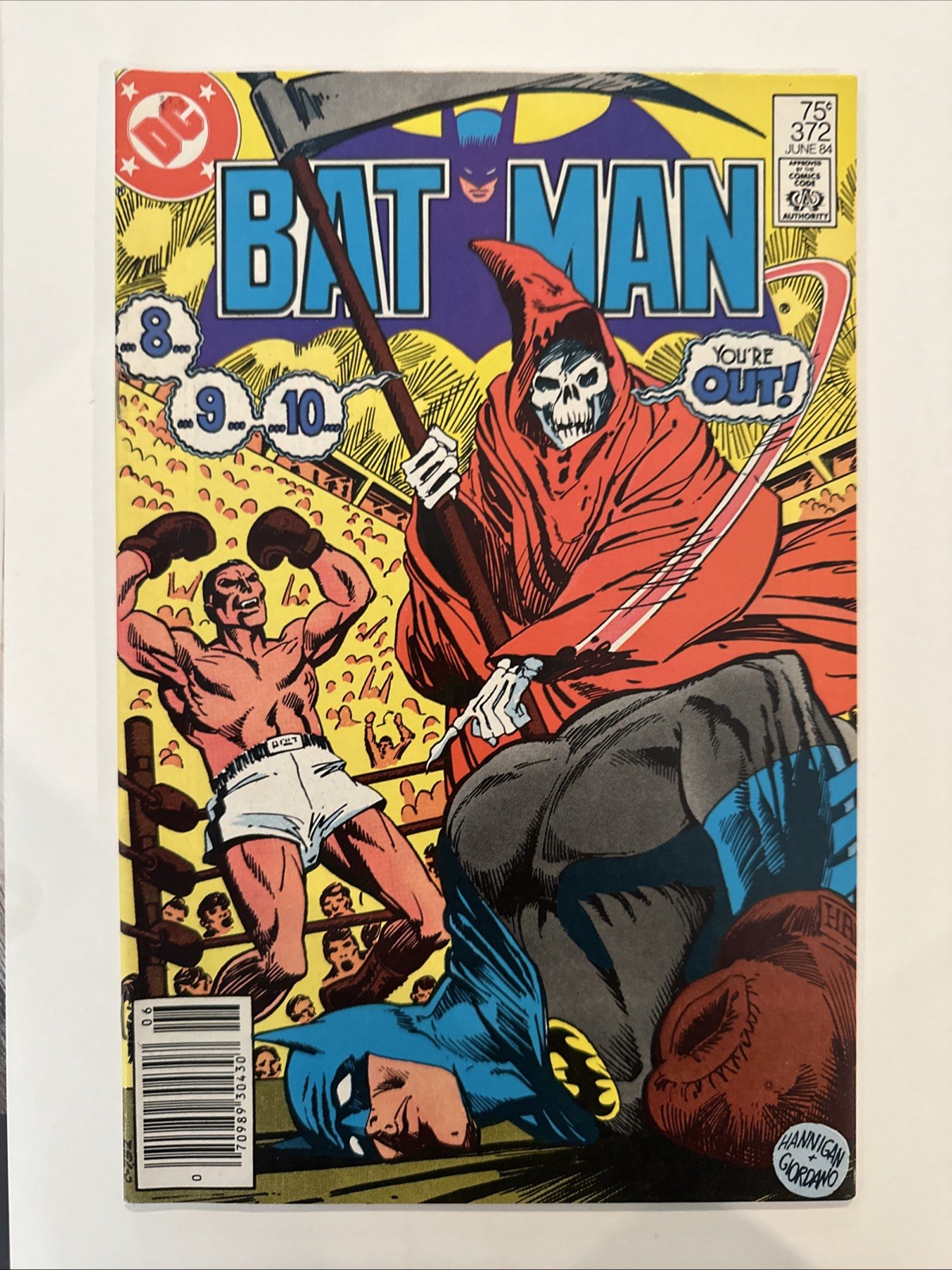 Batman #372 Grim Reaper June 1984 Newstand Edition VF condition