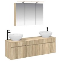 Vidaxl Badezimmerschrank-Set 4 Pcs Sonoma-Eiche Holzwerkstoff Neu