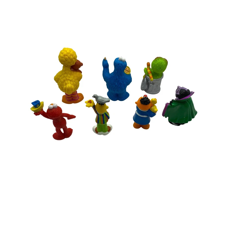 Lote de figuras de colección de Plaza Sésamo Elmo Big Bird Cookie Monster Oscar Tyco juguete Foto 4 de 4