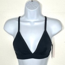 NWT Maidenform Women's S All Over Lace Triangle Bralette DMSLTB Black