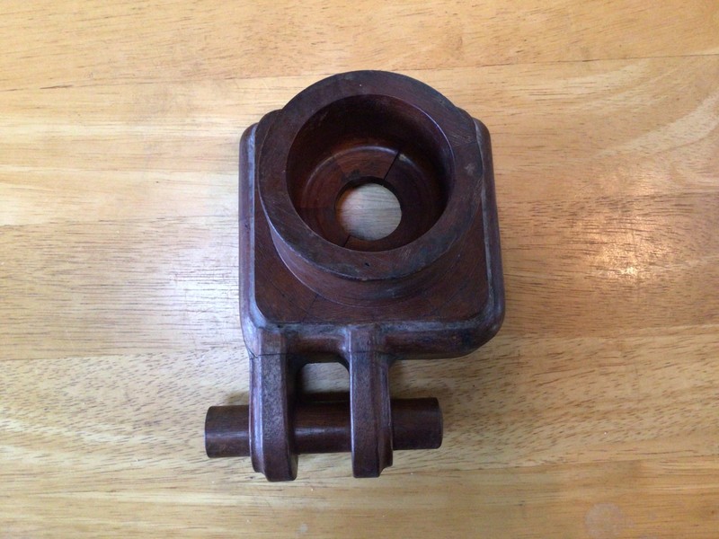 Vintage Wood Industrial Foundry Mold Pattern Steam Engine Part