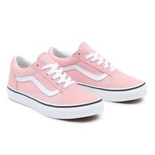 Vans Old Skool Powder Pink True White Youth Size 4.5Y New With Box