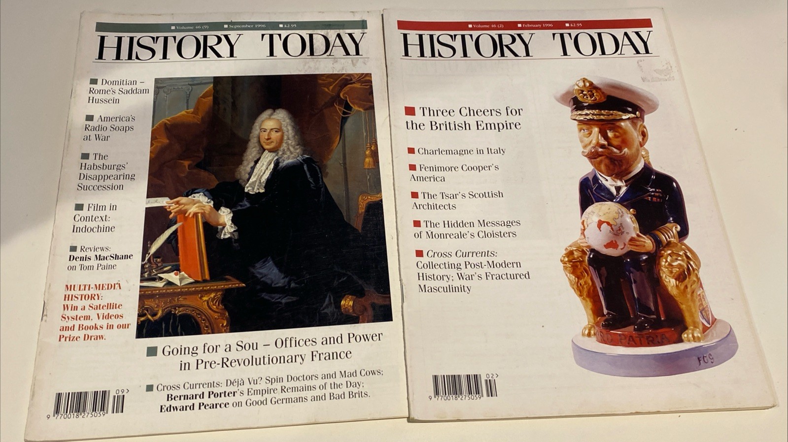 History Today Magazine Mixed Bundle 1996s. Please Read Description.