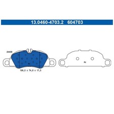 Satz Bremsbeläge Bremsklötze vorne für Porsche Cayman 981 | 24614725