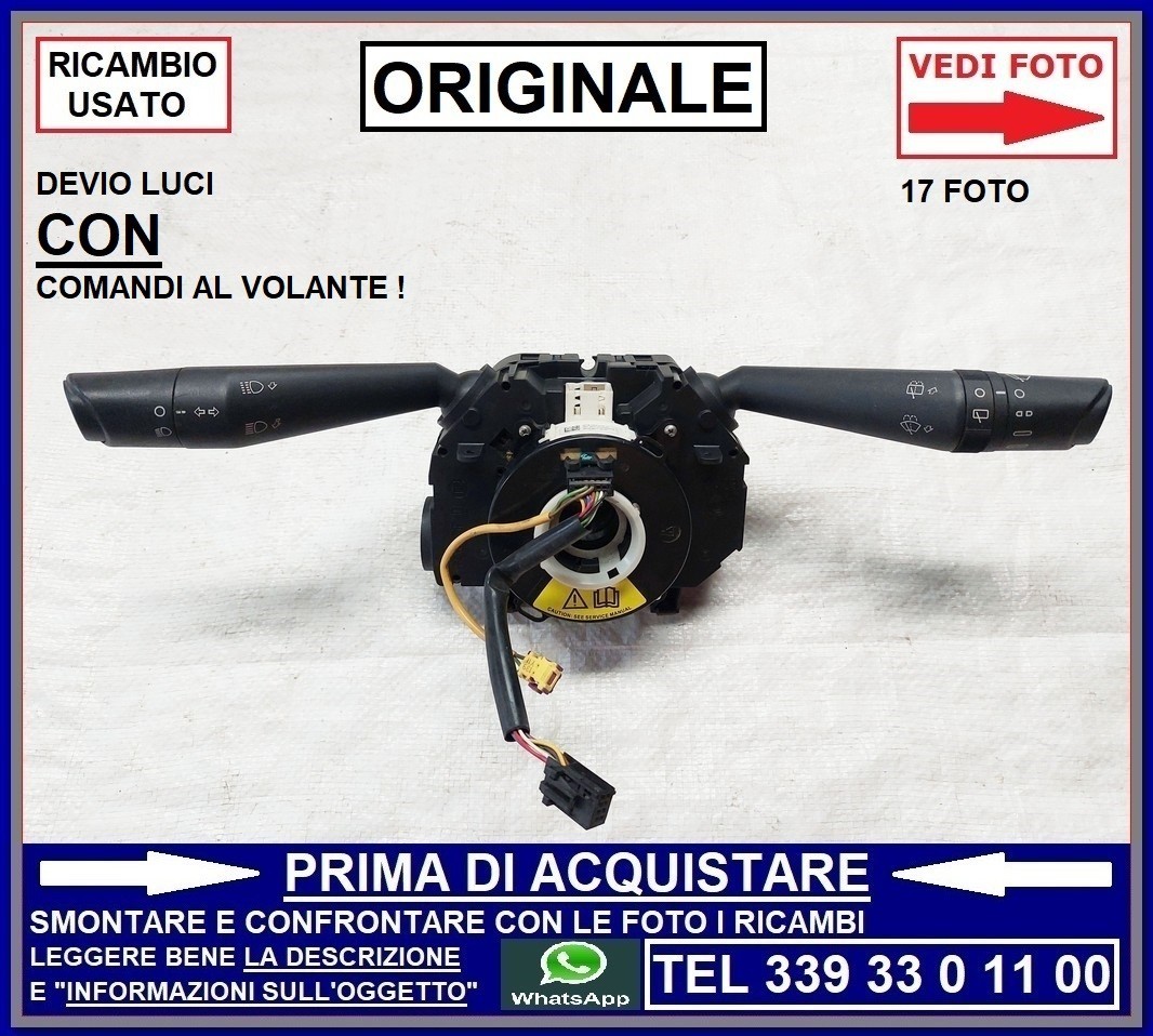 DEVIO LUCI SPIRALE AIRBAG + COMANDI FIAT PANDA 3 312 LANCIA YPSILON 312 846