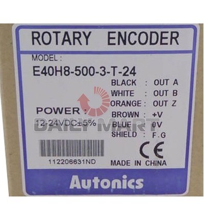 New Autonics E40H8-500-3-T-24 Incremental Rotary Encoder, Hollow Type Boxed *cm